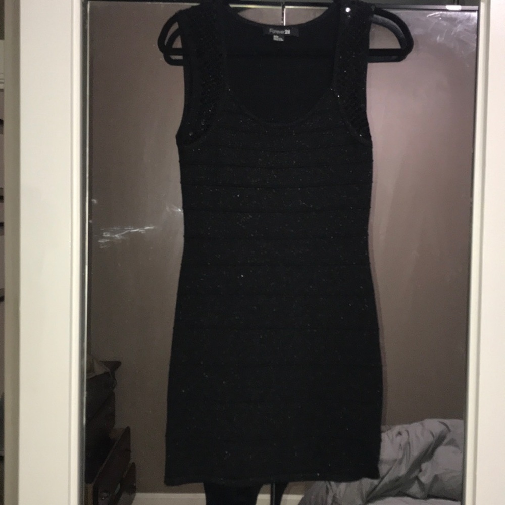 Black Bodycon dress with sequin detail